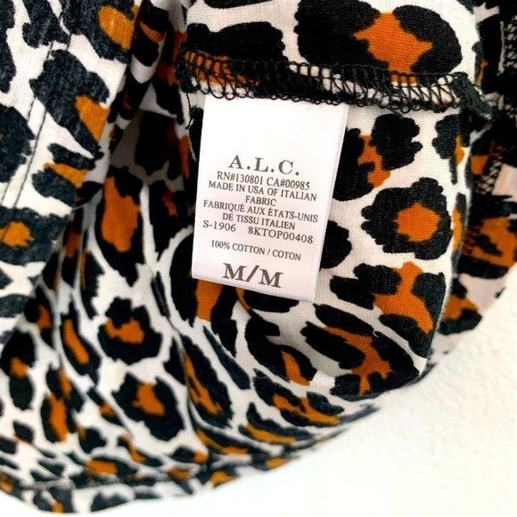A.L.C. Bambina Leopard Print Tissue T-Shirt size medium - Picture 5 of 5
